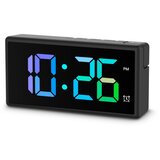 Hama Digitalni budilnik Ibiza crna, s vecbarvni zaslon, funkcijo polnjenja prek USB-ja | Shoptok.si