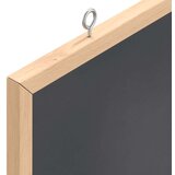 vidaXL Kredna tabla z okvirjem iz masivnega borovega lesa črna 80x55cm | Shoptok.si
