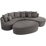 Livetastic SEDEŽNA GARNITURA, rebrasti žamet siva | Shoptok.si