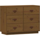  Komoda smeđa boja meda 100 x 40 x 75 cm od masivne borovine | shoptok.hr