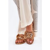 Boto Flat Women Sandals With Decorative Detail Camel Nellodra | ePonuda.com
