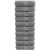 vidaXL Premium ručnici za goste SOLUND 10 kom. sive boje 30x50 cm 600 g/m² - Siva 30 x 50 cm 10 | shoptok.hr