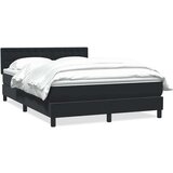 vidaXL Box spring postelja z vzmetnico črna 160x210 cm žamet | Shoptok.si