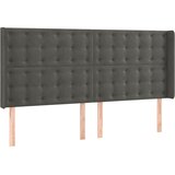  LED uzglavlje tamnosivo 203 x 16 x 118/128 cm baršunasto | shoptok.hr