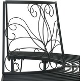  Klupa pod drvetom 4-Broj sjedala 160 x 80 x 89 cm Čelik Crna | shoptok.hr