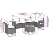 vidaXL 7-dijelni set vrtnih sofa od poliratana s jastucima bež | shoptok.hr