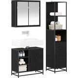  Set namještaja za kupaonicu 3 kom. Crni hrast 65 x 33 x 60 cm | shoptok.hr