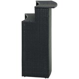 Poli vrtni barski stol crni 120 x 55 x 110 cm od poliratana | shoptok.hr