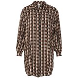 .OBJECT Dolga srajca 'Pamala' brokat / svetlo rjava / temno rjava / črna / bela | Shoptok.si