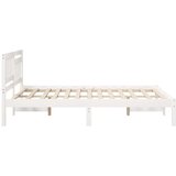  Krevetna konstrukcija Bijelo 120 x 200 cm Čvrsto borovo drvo Bijela 205.5 x 125.5 x 80.5 cm | Shoptok.si