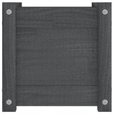  Vrtne sadilice 2 kom sive 31 x 31 x 31 cm od masivne borovine | shoptok.hr