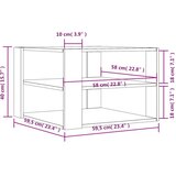 vidaXL Klubska mizica dimljeni hrast 59,5x59,5x40 cm inženirski les | Shoptok.si