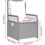  7-dijelni vrtni blagovaonski set s jastucima poliratan smeđi | shoptok.hr