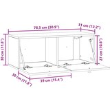 TV ormar za zid Staro drvo 78,5 x 31 x 30 cm Konstruirano drvo | shoptok.hr