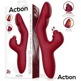 Velter Triple Function G-Spot Rabbit Vibrator with Clit Hitting Ball & Heating Function Bordo