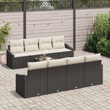  Set Vrtnih Sofa s Jastučićima Crni Poli Ratan | shoptok.hr