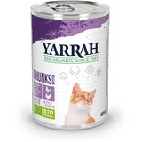 24 x 405 g Yarrah Bio koščki v ugodnem varčnem pakiranju - Bio piščanec & bio puran z bio koprivami & bio paradižnikom v omaki | shoptok.hr