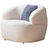 Livetastic FOTELJ, bela tekstil | Shoptok.si