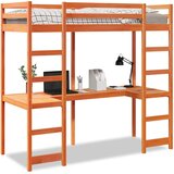  Okvir kreveta na kat bez madraca smeđi 75x190 cm od borovine | Shoptok.si