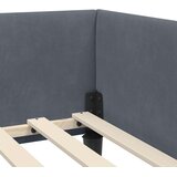 Kutni okvir kreveta Tamno siva 80 cm x 200 cm Baršun | shoptok.hr