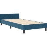  Krevetna konstrukcija u tamnoplavom baršunu 90x190 cm | shoptok.hr