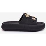 VINCEZA Ladies Foam Slippers With Pins Black 76055 | ePonuda.com