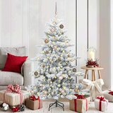 vidaXL Umjetno božićno drvce s nogom with 15 LEDs Bijelo 150 cm PVC | shoptok.hr