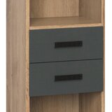 Hom`in regal 47/198/38 cm barve grafita, barve hrasta | Shoptok.si