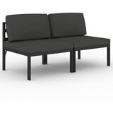  Vrtni dvosjed s jastucima aluminijski antracit | shoptok.hr