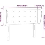  Uzglavlje s ušima tamnosivo 103x23x78/88 cm baršunasto | shoptok.hr
