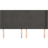  Uzglavlje s ušima tamnosivo 203x16x118/128 cm baršunasti | shoptok.hr