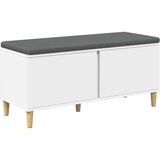  Klupa za hodnik s jastukom s pohranom Bijelo 60 x 38 x 46 cm | shoptok.hr
