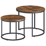 BOLZZ Okrugli sto za kafu, 2 komada - rustikalne / crne noge Cene