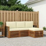  Set vanjskih sofa 4 kom. Prirodna i krem Smeđa | shoptok.hr
