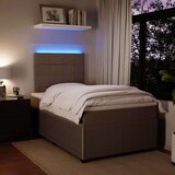 vidaXL Box spring postelja z vzmetnico svetlo siva 120x190 cm žamet | Shoptok.si