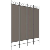 Sobna pregrada s 4 panela antracit 160 x 200 cm od tkanine | shoptok.hr