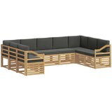  Sekcijska garnitura 9 pcs Bijela i antracit 304 x 185,5 x 73 cm | Eponuda.com