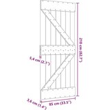  Vrata NARVIK Naravna 85 x 210 cm Masiven borov les, (5000215446) | Shoptok.si