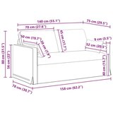 SOFA Tamnozelena 159 x 78 x 80 cm Metal | shoptok.hr