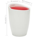  Tabure za pohranu od umjetne kože bijelo-crveni | shoptok.hr