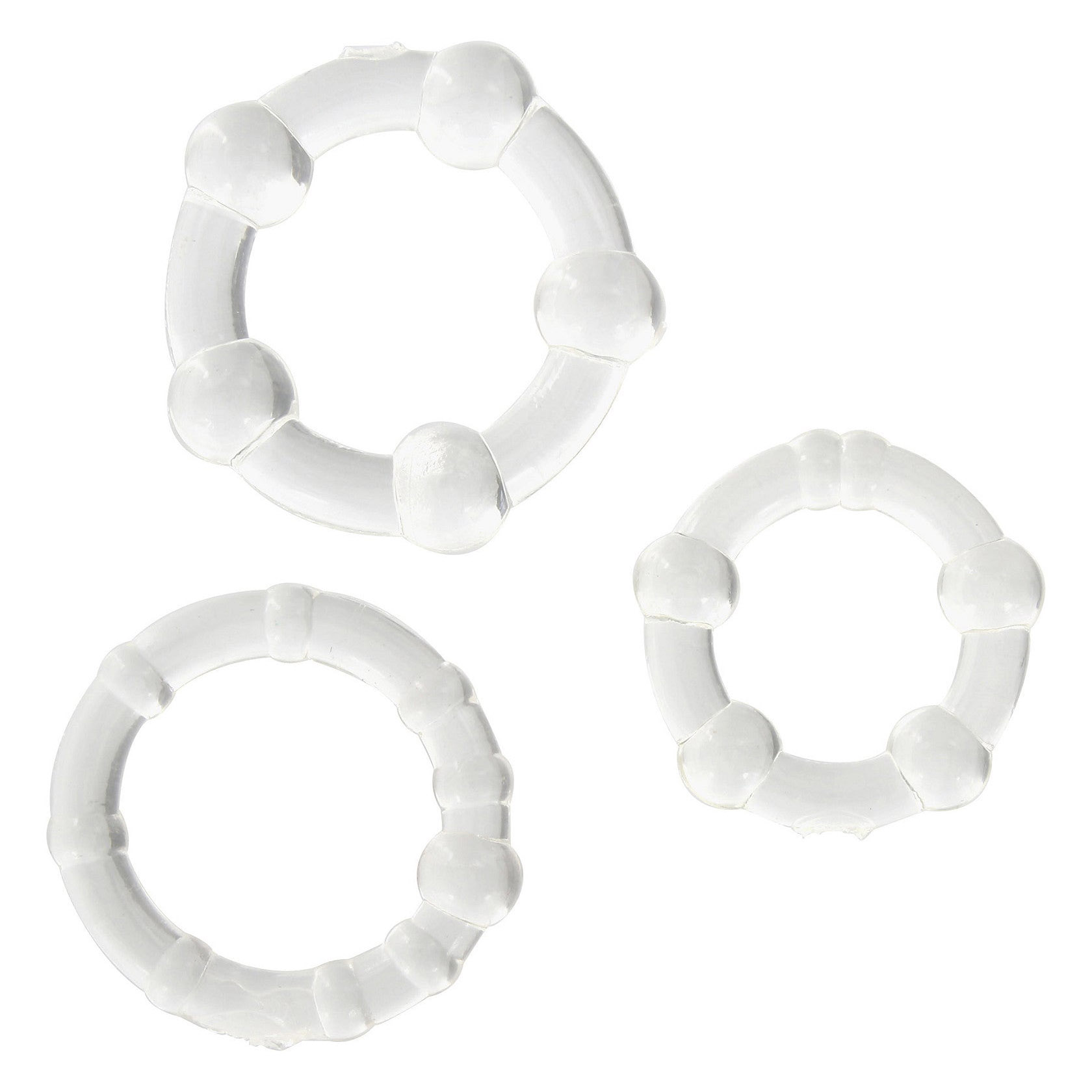 SuperLove Stay Hard Cock Rings Set Clear Cene