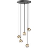 Open design OR85518 - led luster na sajli bolicina 5xLED/5W/230V zlatna/crna Cene