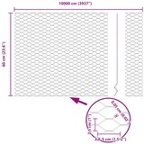  Ograje 11 kosov U-kanal 60 cm pocinkano jeklo, Šesterokotna ograja 0.6x100 m pocinkano jeklo | Shoptok.si