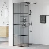  Zid za walk-in tuš Crna 80 x 195 cm Staklo otporno na udarce | shoptok.hr
