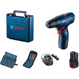 Bosch aku bušilica odvrtač gsr 120-Li 2x2,0Ah + 23-delni set bitova za bušenje i uvrtanje sa držačem u koferu | ePonuda.com