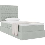  Krevet s madracem i skladištem Svijetlo siva 90 x 200 cm Baršun | shoptok.hr