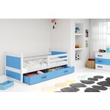 BestBed Postelja RICO s predalom-Bela-Modra Cene