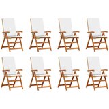  Vrtna stolica 8 pcs Smeđa i bijela 57 x 71,5 x 104 cm | shoptok.hr