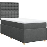  Krevet s oprugama i madracem tamnosivi 90x200 cm od tkanine | shoptok.hr