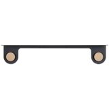 Gazzda crna zidna polica od čelika s detaljima od hrastovog drva s 2 kukice Hook, duljina 70 cm Cijene